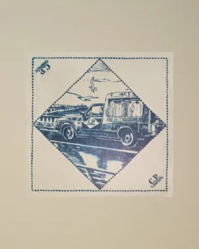 Bandana in mussola con stampa grafica