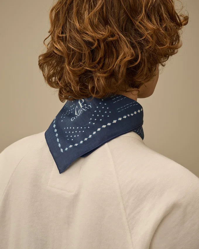 Bandana in mussola stampata con logo