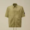 Camicia a maniche corte Chrome-R con motivo a lenti