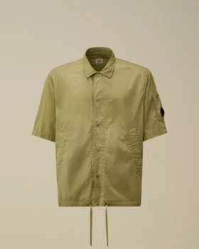 Camicia a maniche corte Chrome-R con motivo a lenti