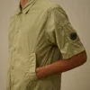 Camicia a maniche corte Chrome-R con motivo a lenti