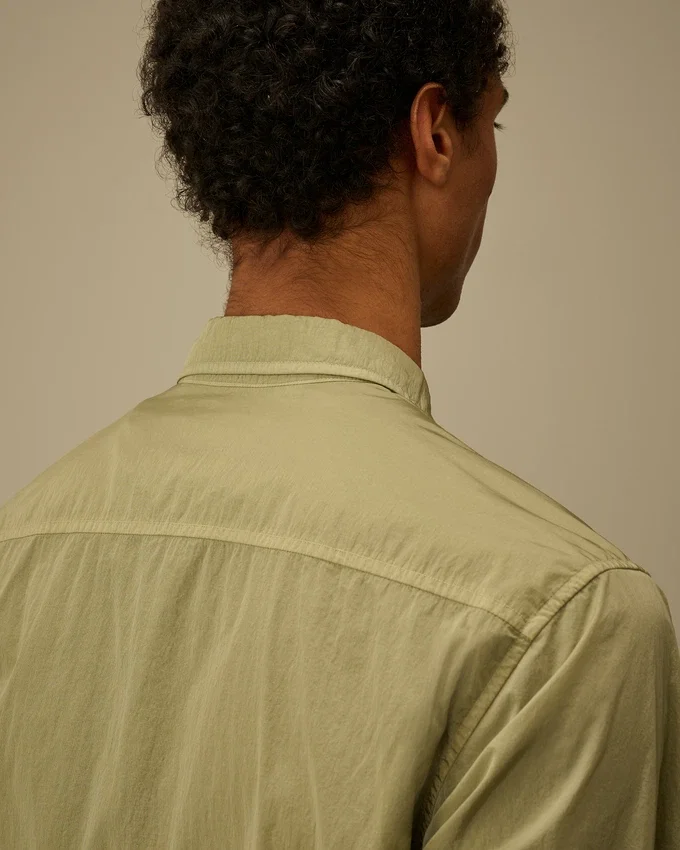 Camicia a maniche corte Chrome-R con motivo a lenti