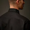 Camicia a maniche corte con bottoni in gabardina della Metropolis Series