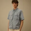 Camicia a maniche corte con zip 50 Fili