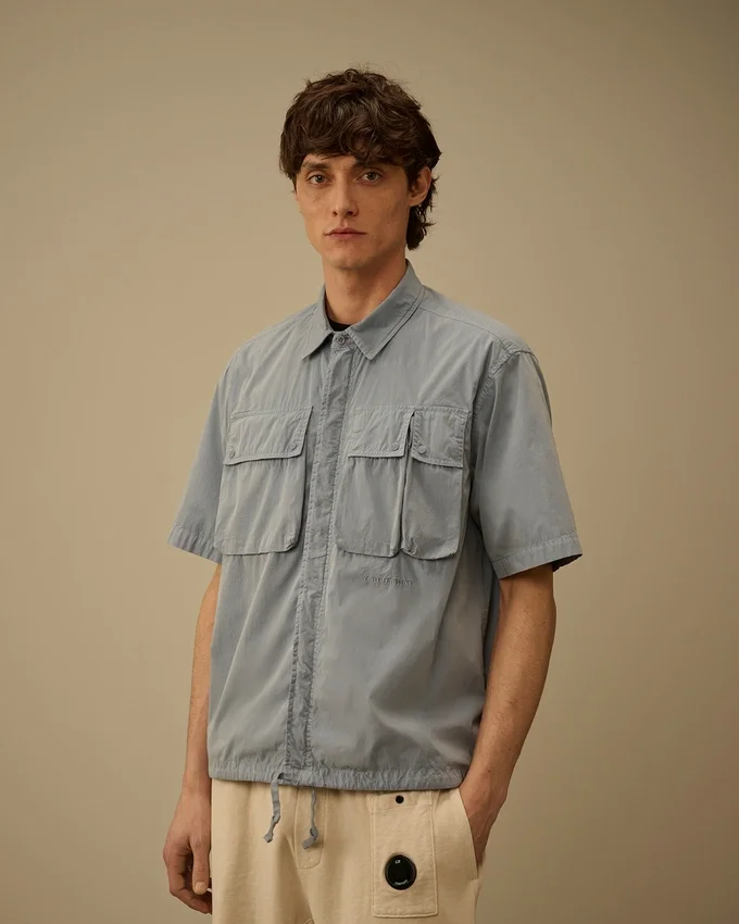 Camicia a maniche corte con zip 50 Fili