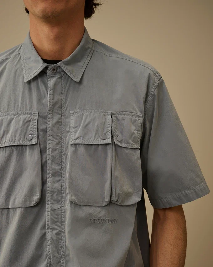 Camicia a maniche corte con zip 50 Fili