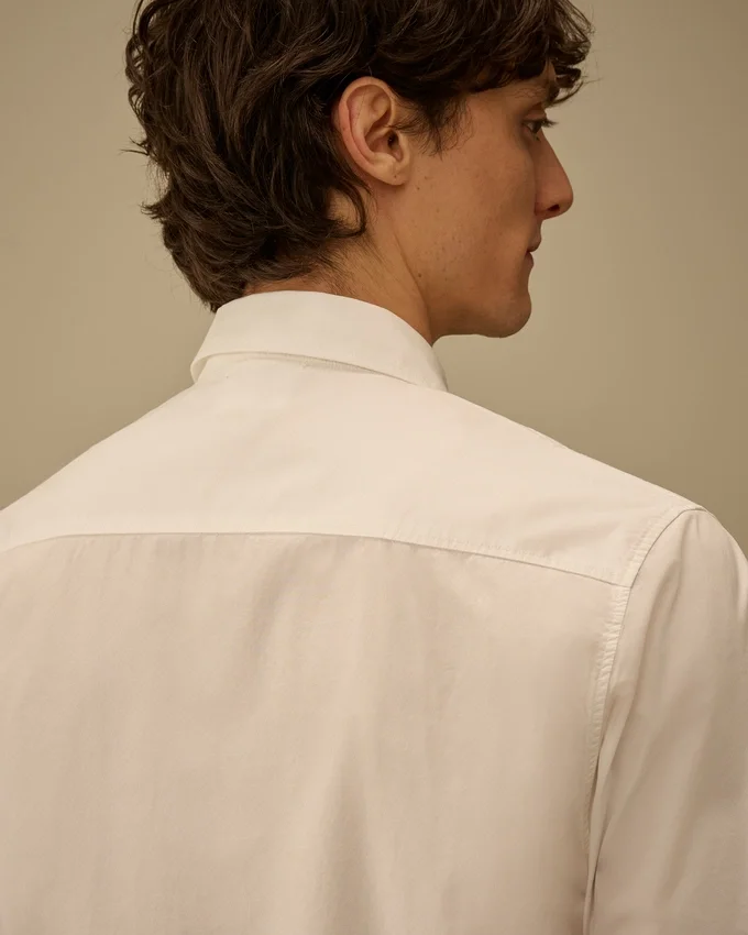 Camicia a maniche corte in popeline