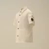 Camicia a maniche corte in popeline di cotone U16 con bottoni e lente
