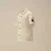 Camicia a maniche corte in popeline di cotone U16 con bottoni e lente