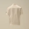Camicia a maniche corte in popeline di cotone U16 con bottoni e lente