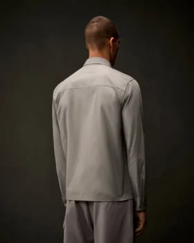 Camicia a maniche lunghe con bottoni in gabardina della Metropolis Series