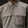 Camicia a maniche lunghe con bottoni in gabardina della Metropolis Series
