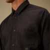 Camicia a maniche lunghe con bottoni in mussola leggera