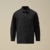 Camicia a maniche lunghe con zip in gabardina di cotone U16