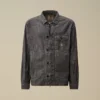 Camicia a maniche lunghe in chambray con zip