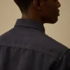 Camicia a maniche lunghe in cotone/lino con bottoni