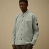 Camicia a maniche lunghe in gabardina biologica Lens