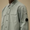 Camicia a maniche lunghe in gabardina biologica Lens