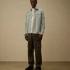 Camicia a maniche lunghe in gabardina biologica Lens