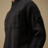 Camicia a maniche lunghe in lino con bottoni Lens