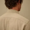 Camicia in lino a maniche lunghe con bottoni