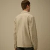 Camicia oversize Taylon P con tasche sul petto e bottoni a forma di Lens
