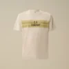 Camicie a maniche corte a righe in jersey 30/1