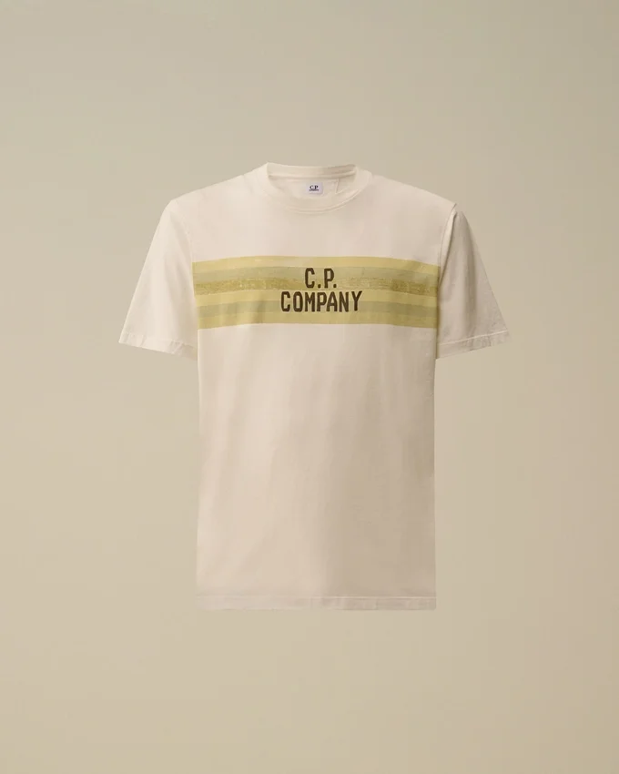 Camicie a maniche corte a righe in jersey 30/1
