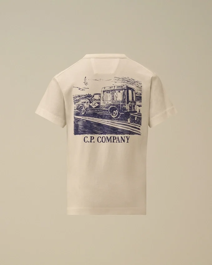Camicie a maniche corte con grafica in jersey di cotone 30/1 U16