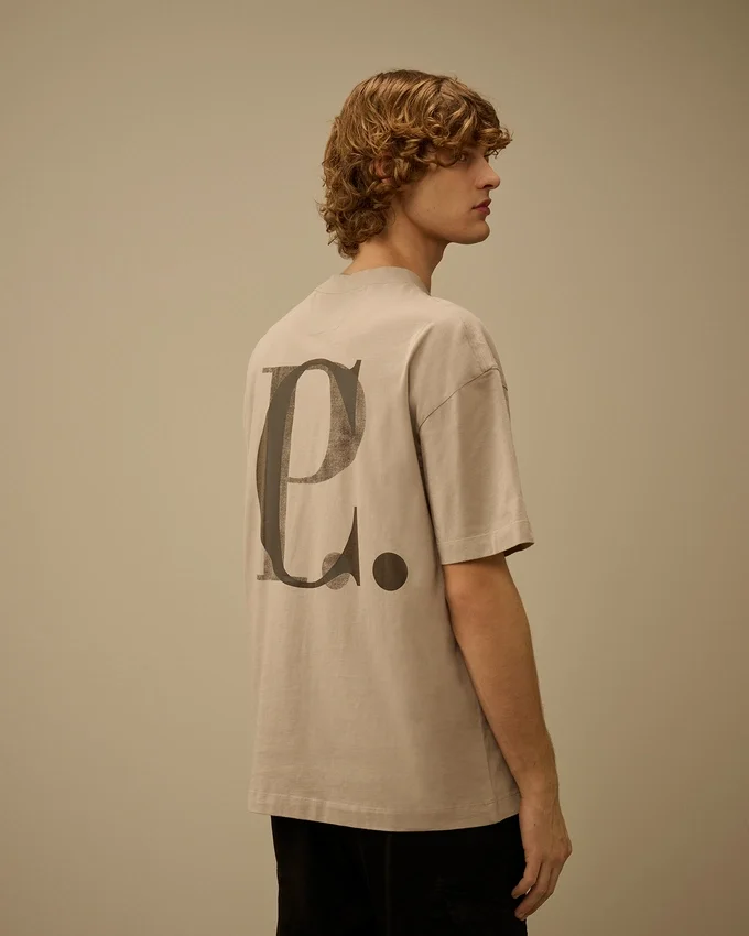 Camicie a maniche corte con logo in jersey 30/1