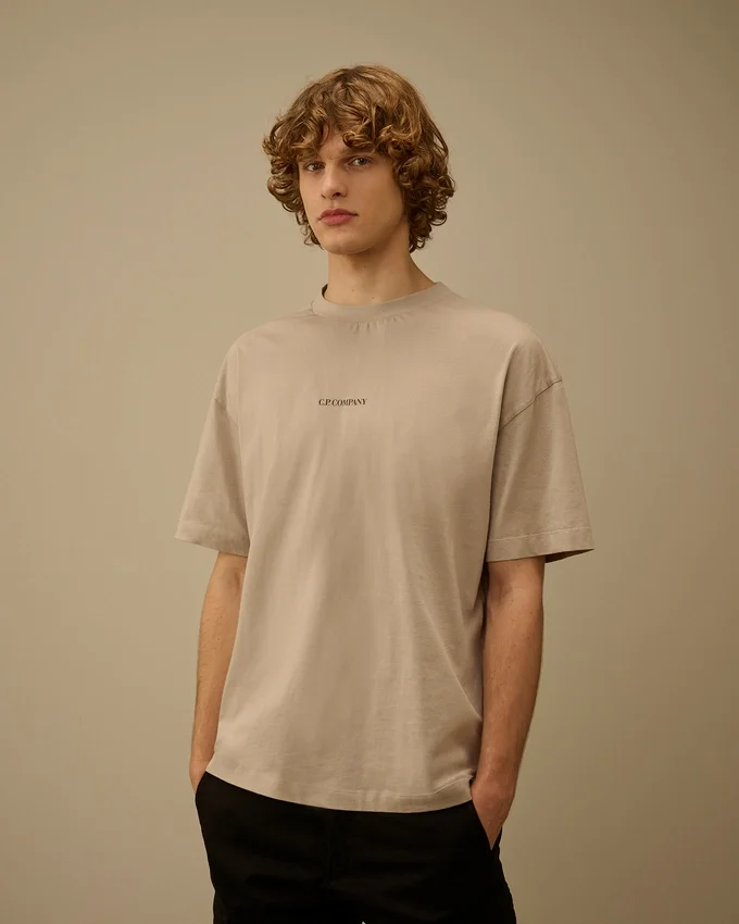 Camicie a maniche corte con logo in jersey 30/1