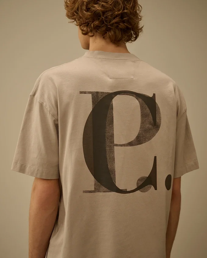 Camicie a maniche corte con logo in jersey 30/1