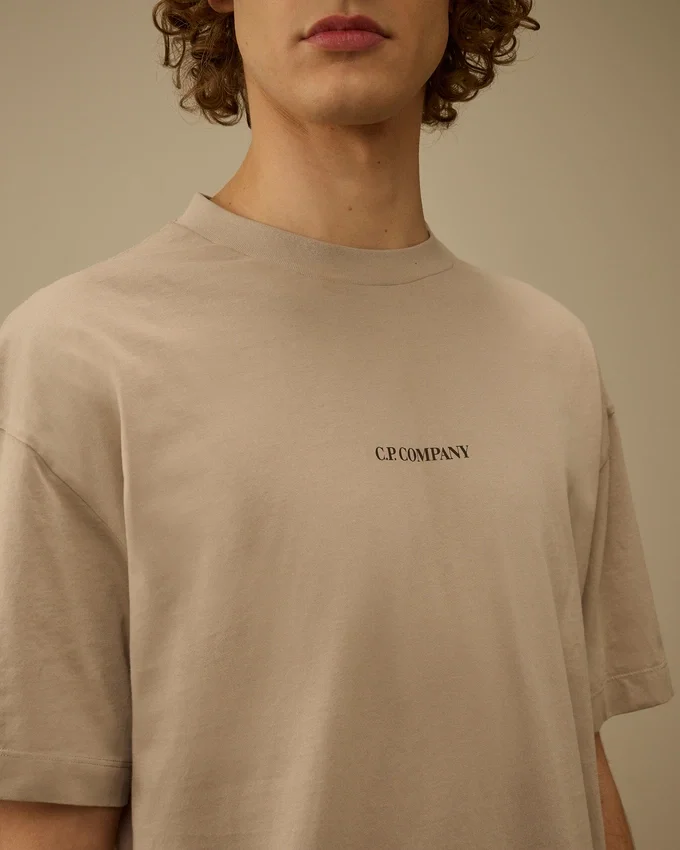Camicie a maniche corte con logo in jersey 30/1