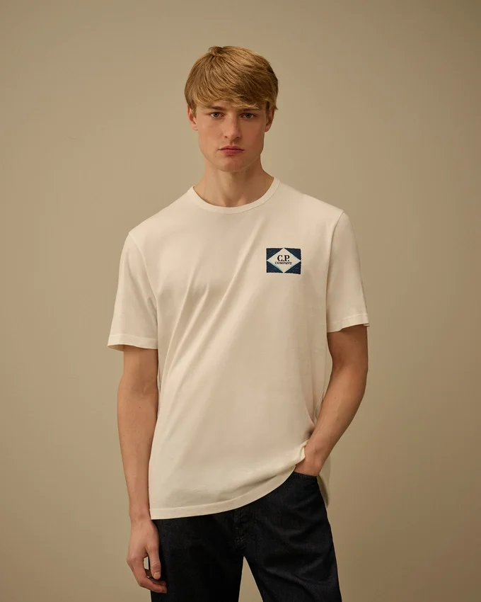 Camicie a maniche corte con logo in jersey compatto 20/1