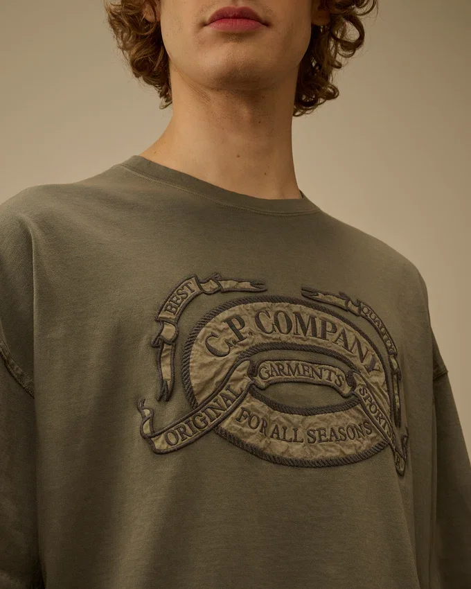 Camicie a maniche corte in jersey 20/1 con logo squadrato