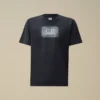 Camicie a maniche corte in jersey 24/1 con etichetta con logo