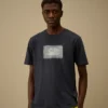 Camicie a maniche corte in jersey 24/1 con etichetta con logo