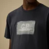 Camicie a maniche corte in jersey 24/1 con etichetta con logo