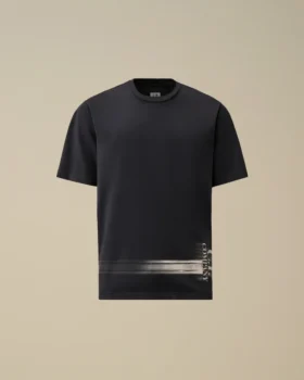 Camicie a maniche corte in jersey 24/1 con logo sul fondo