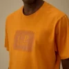 Camicie a maniche corte in jersey 30/1 con etichetta con logo