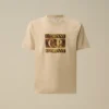 Camicie a maniche corte in jersey 30/1 con logo sbiadito