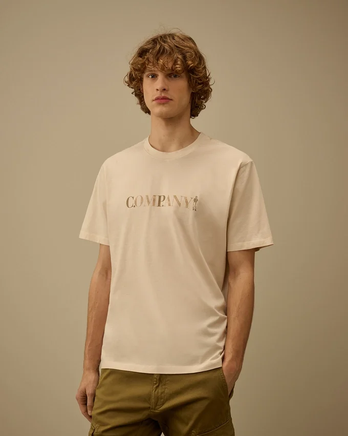 Camicie a maniche corte in jersey 30/1 con logo sul petto