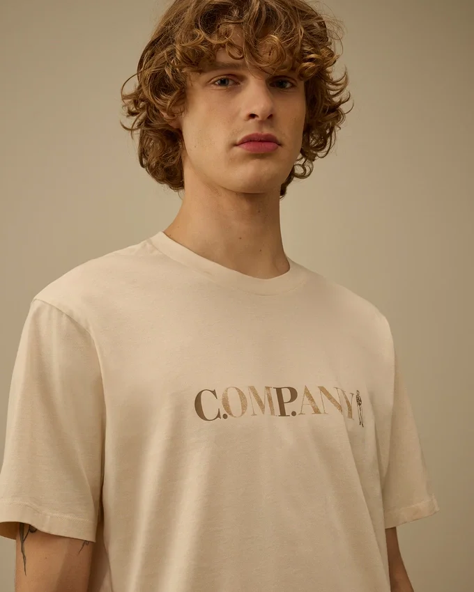 Camicie a maniche corte in jersey 30/1 con logo sul petto