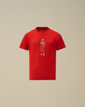 Camicie a maniche corte in jersey di cotone 30/1 U16 con logo