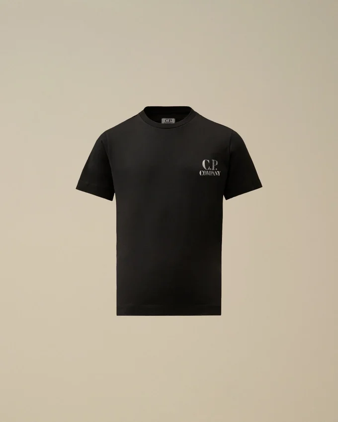 Camicie a maniche corte in jersey di cotone 30/1 U16 con logo