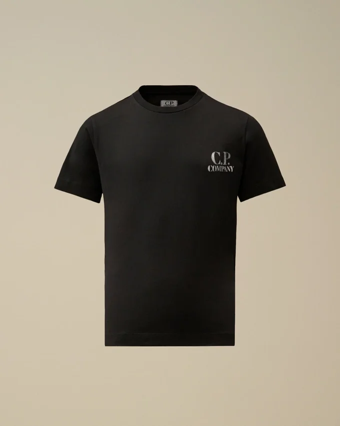 Camicie a maniche corte in jersey di cotone 30/1 U16 con logo