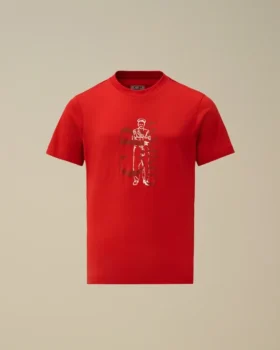 Camicie a maniche corte in jersey di cotone 30/1 U16 con logo
