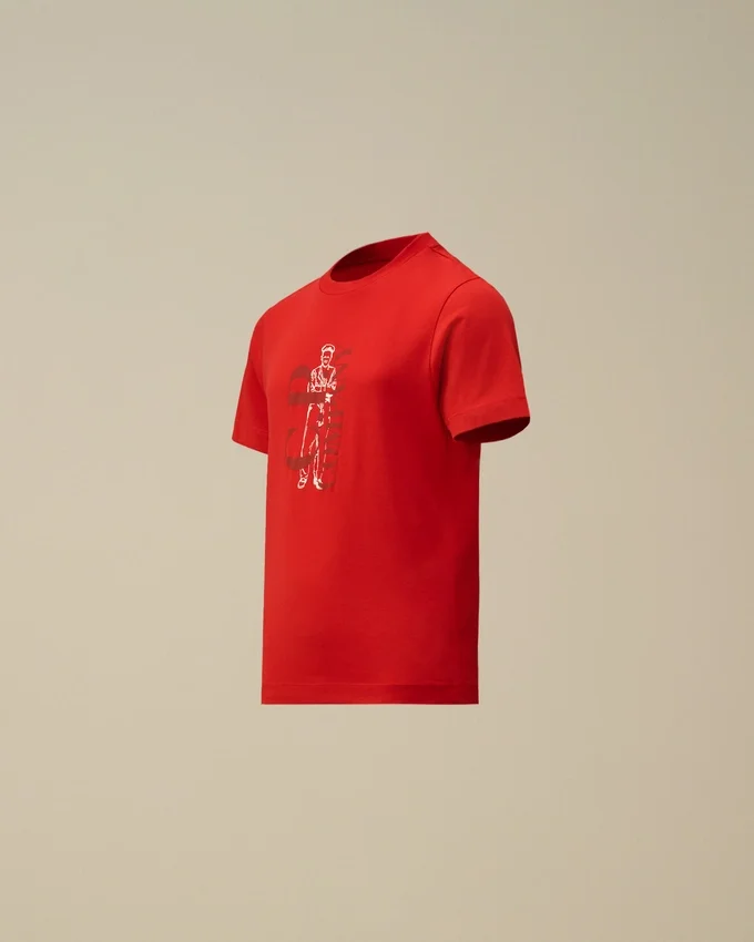Camicie a maniche corte in jersey di cotone 30/1 U16 con logo
