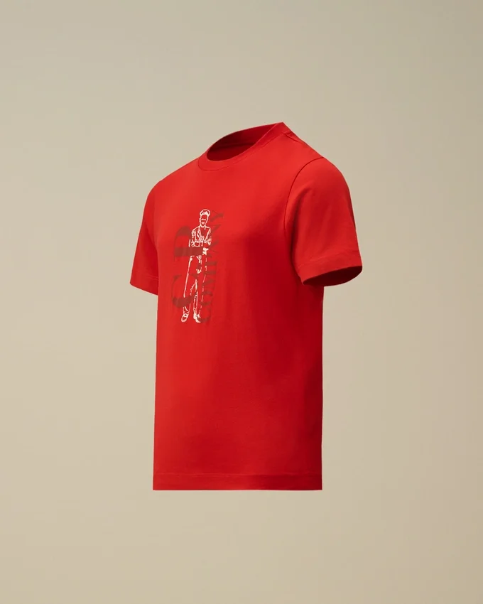 Camicie a maniche corte in jersey di cotone 30/1 U16 con logo