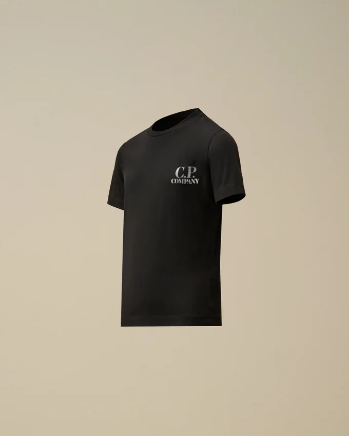 Camicie a maniche corte in jersey di cotone 30/1 U16 con logo